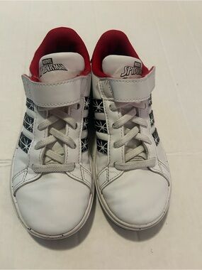 adidas White and Red Kids Spider-Man Sneakers